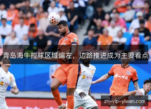 青岛海牛控球区域偏左，边路推进成为主要看点